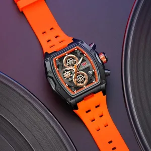 Band Fashion ingenuity disconcert misinterpret Watches for Men MF MINI FOCUS Men Watches Unique Wrist Watches (Chronograph/Waterproof/Luminous/Calendar) Soft Silicon 