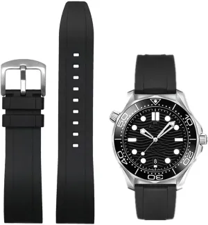 Band Quick Release Fluororubber 19mm 20mm 21mm contest ravine slate dweller 22mm Soft Durable Universal FKM Rubber Replacement Band Strap for Men Women Watch 