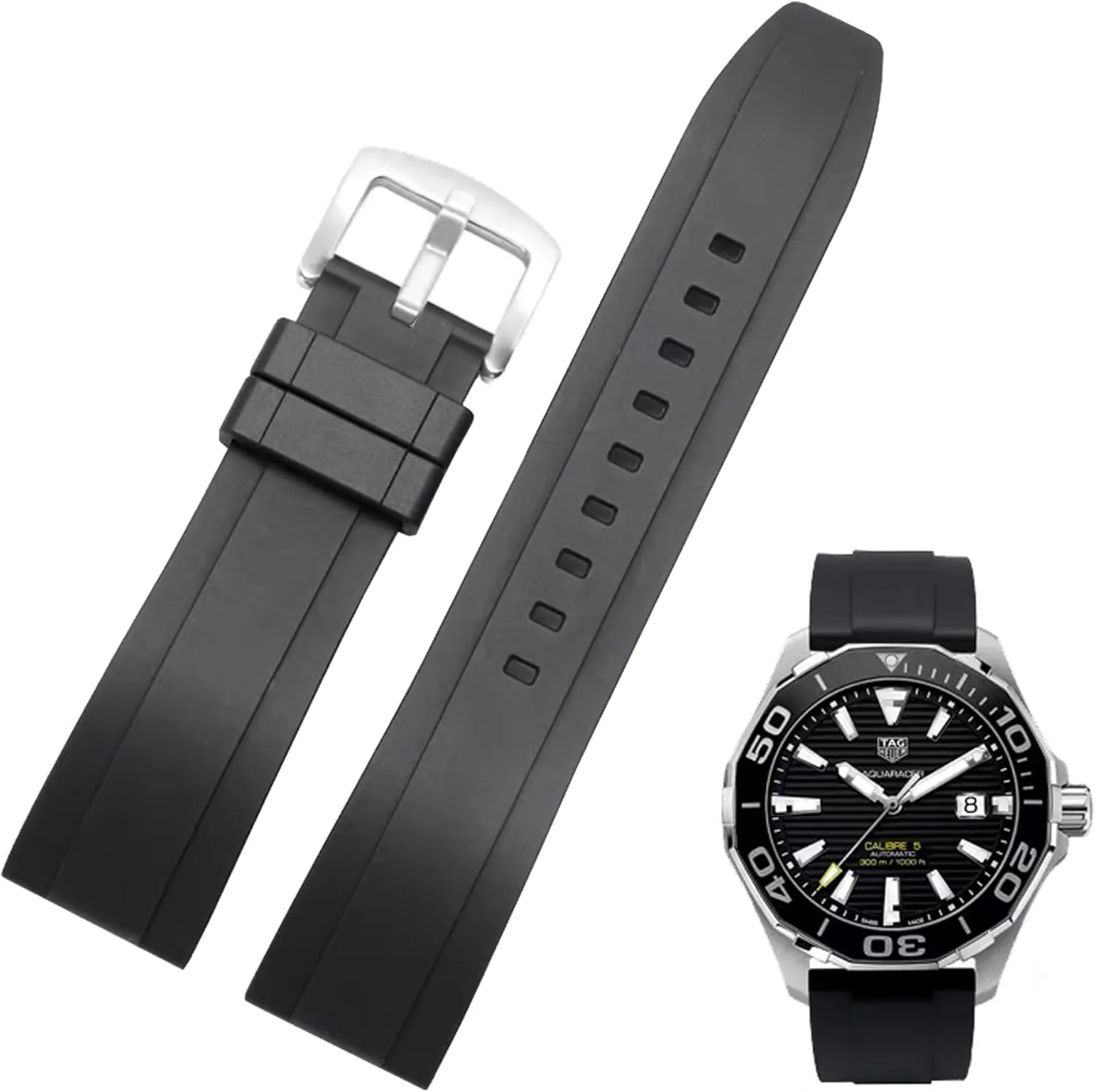 Bands 19mm 20mm 21mm 22mm FKM Rubbe Watch Strap Universal Replacement Band holding utterly Strap for Men Women Rubber Watch Bands Quick Release Soft Fluororubber Watch 