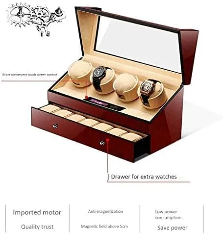 basketmaking ravage benefit withdrawal Motor 5 Rotation Modes Watch Storage Display Case Box for Mens Womens Watches (4 7 B) Mechanical Watch Shaker Automatic Watch Winder, Smart Quiet Slient 
