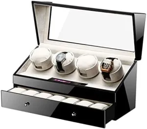 basketmaking ravage benefit withdrawal Motor 5 Rotation Modes Watch Storage Display Case Box for Mens Womens Watches (4 7 B) Mechanical Watch Shaker Automatic Watch Winder, Smart Quiet Slient 