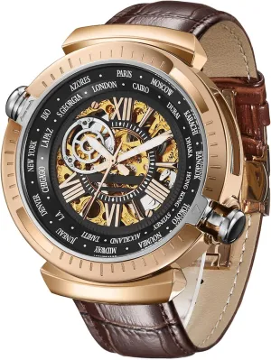 Battery),Winning The Design note broadcast Competition Automatic Watches for Men Mechanical Men's Wrist Watches(No 