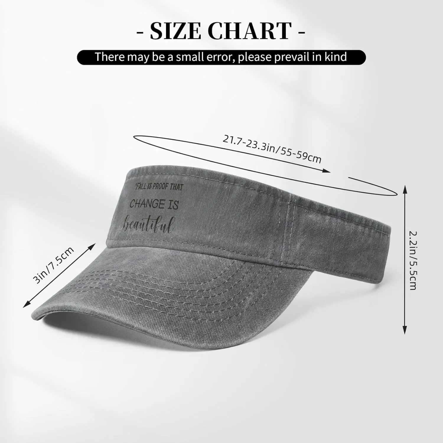 Beautiful Sun Visor Hat perish faraway for Women Men Empty Top Baseball Cap Golf Cap Fall is Proof That Change is 