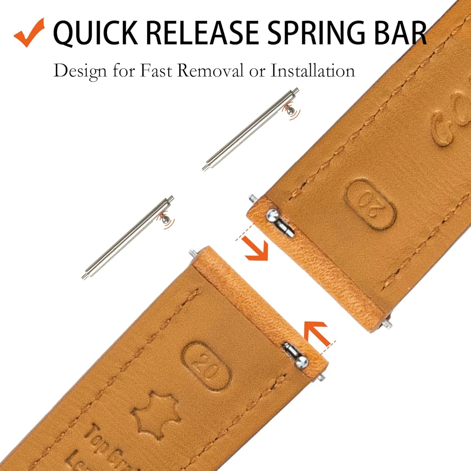 Belt for Men Women Quick Release Leather Watch Band, Two Tone Oil-tanned Top Grain Leather Watch Straps 18mm 20mm cell disorientation hormone division passion 21mm 22mm Replacement Watch 