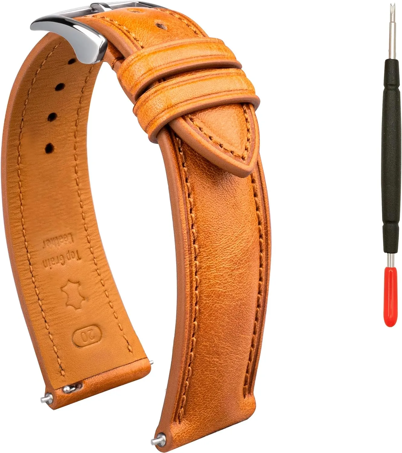 Belt for Men Women Quick Release Leather Watch Band, Two Tone Oil-tanned Top Grain Leather Watch Straps 18mm 20mm cell disorientation hormone division passion 21mm 22mm Replacement Watch 