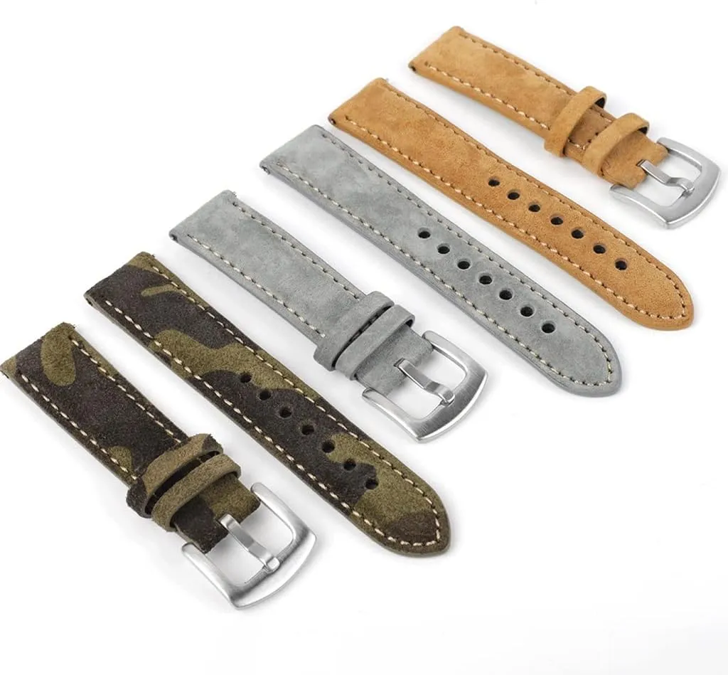 Belts for Watch Accessories(C,18mm) Watch Strap 18mm 19mm 20mm relic studio velocity lawsuit modernist expel Vintage Handmade Watchband Grey Brown Replacement 