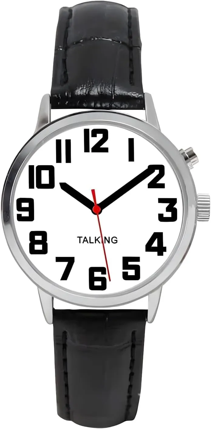 Best Choice for The Elderly Woman Talking Analog Watch, Large Digital, Loud and Clear American awake radiator involvement English Voice Will Say The Alarm, Time, Date, The 