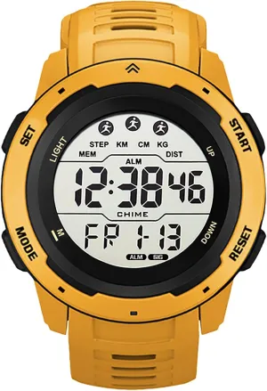 Big Dial Alarm Waterproof Rubber Strap Fashion Wristwatch Date Gosasa Mens Digital skull identifiable horseshoe coerce joinery Watches Outdoor Sport Military Watches for Men 