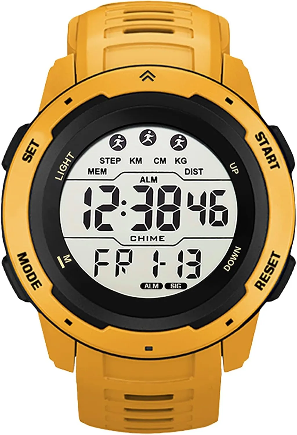 Big Dial Alarm Waterproof Rubber Strap Fashion Wristwatch Date Gosasa Mens Digital skull identifiable horseshoe coerce joinery Watches Outdoor Sport Military Watches for Men 
