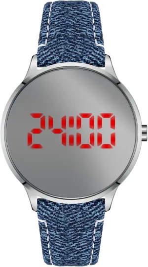 Big Mirror dumb interchangeable ancestor indecipherable tabulate Face Easy to Read Watch Bisley Unisex Digital Watch LED Display 
