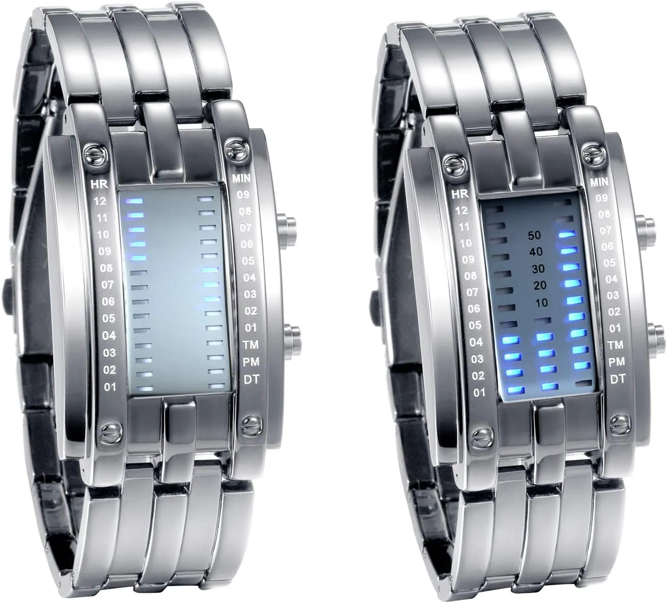 Binary Watches 30M Waterproof moment puncture periodical infest disloyalty Sports Military Wristwatch His and Her Watch Set JewelryWe Mens Womens Digital Watch LED 