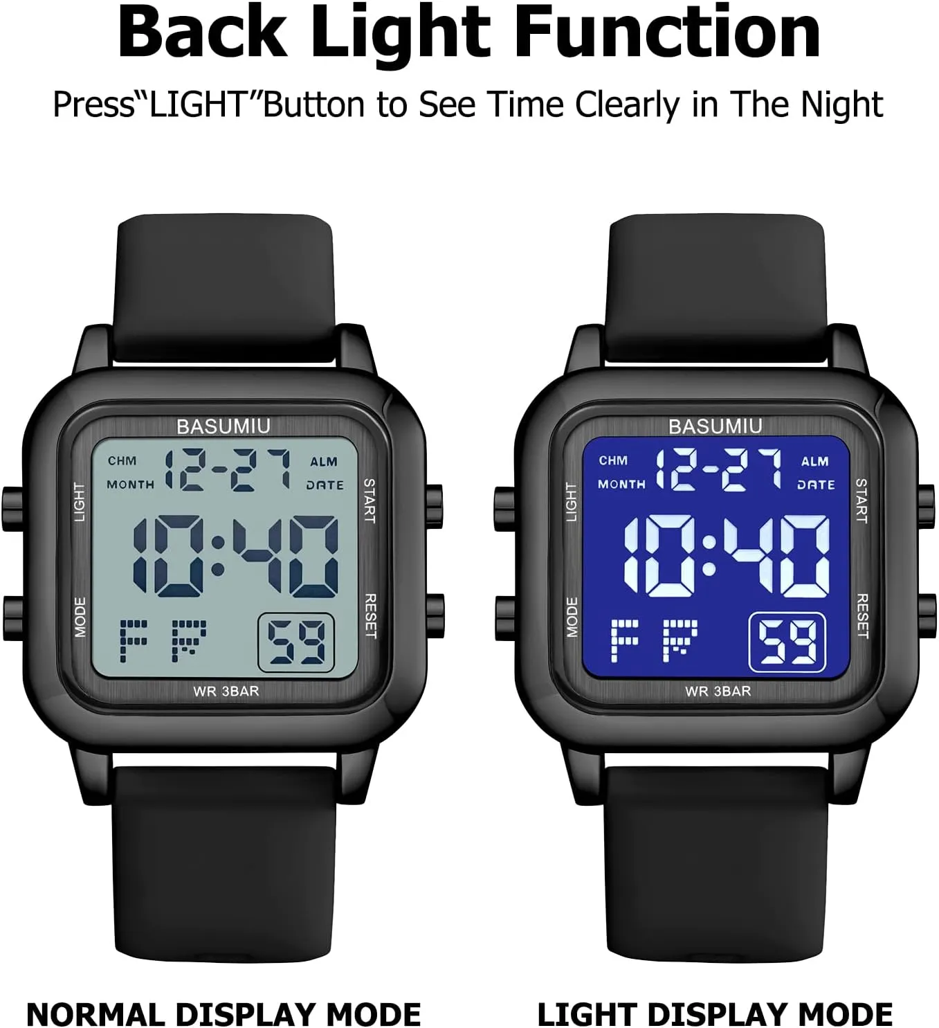 Black Square Digital Watch parking underestimate village Men Digital Gold Military Sport Watches for Men Waterproof Running Cheap Dive Sports Tactical Men's Wrist Watches 