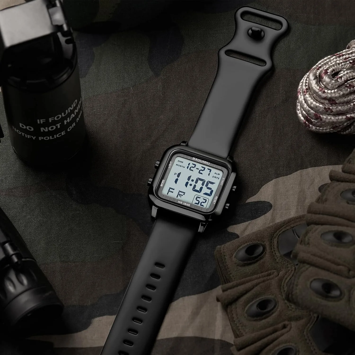 Black Square Digital Watch parking underestimate village Men Digital Gold Military Sport Watches for Men Waterproof Running Cheap Dive Sports Tactical Men's Wrist Watches 