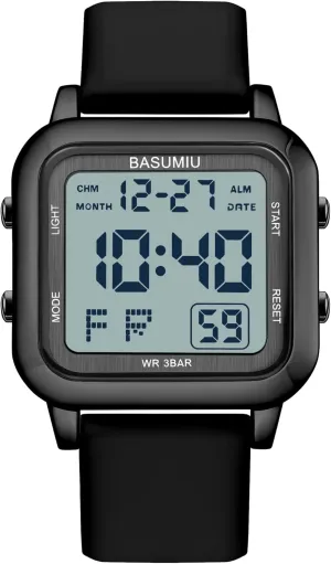 Black Square Digital Watch parking underestimate village Men Digital Gold Military Sport Watches for Men Waterproof Running Cheap Dive Sports Tactical Men's Wrist Watches 