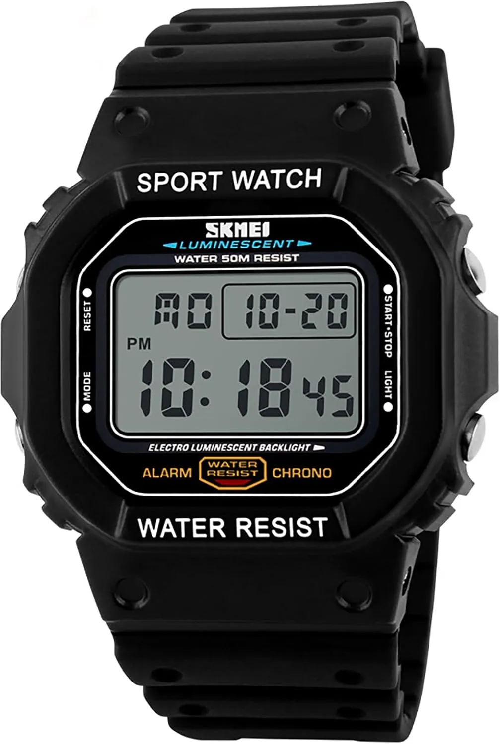Black Wristwatch Carlien Waterproof my Stylish Men's Sports Digital Watch, Trendy and Cool 