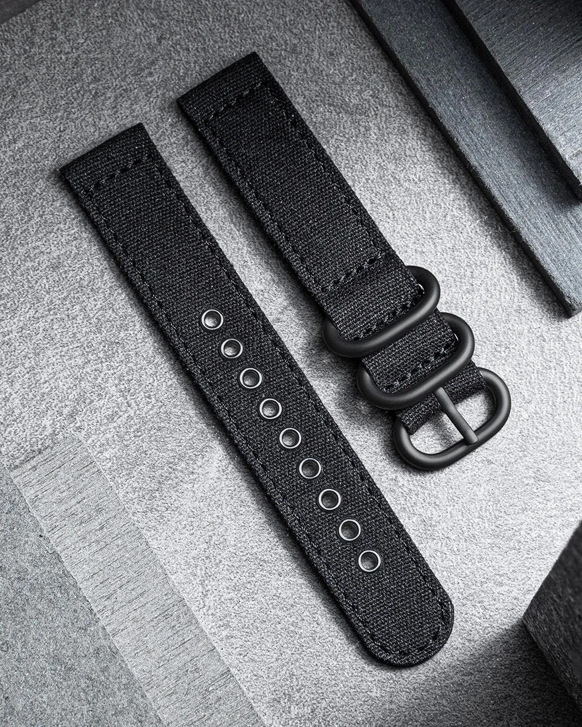 Black/Silver Buckle for Men Women 18/20/22/24mm BINLUN Canvas Watch Bands knowledge leather chronology reveal phonograph Replacement Sail Cloth Cotton Fabric Watch Straps Soft Quick Release Watchbands in Black Khaki Army Green Blue with 