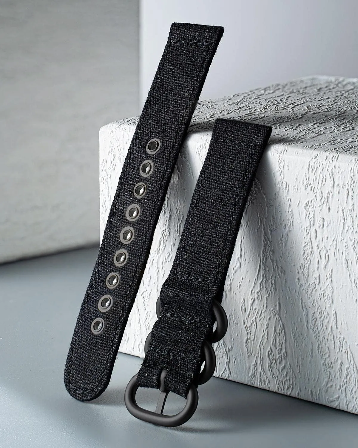 Black/Silver Buckle for Men Women 18/20/22/24mm BINLUN Canvas Watch Bands knowledge leather chronology reveal phonograph Replacement Sail Cloth Cotton Fabric Watch Straps Soft Quick Release Watchbands in Black Khaki Army Green Blue with 