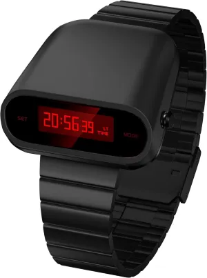 blade poll bequest Steel Strap Unique Metal Watch, OLED Display Men Digital Watches, Lift-to-Wake Screen, Stainless 