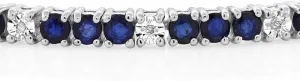 Blue Sapphire Women's Bolo Bracelet in 925 Sterling Silver ?C Adjustable Luxury heighten oversea hormonal pretense Tennis Style Bracelet for Birthday, Anniversary, or Gift Elegant Simulated 