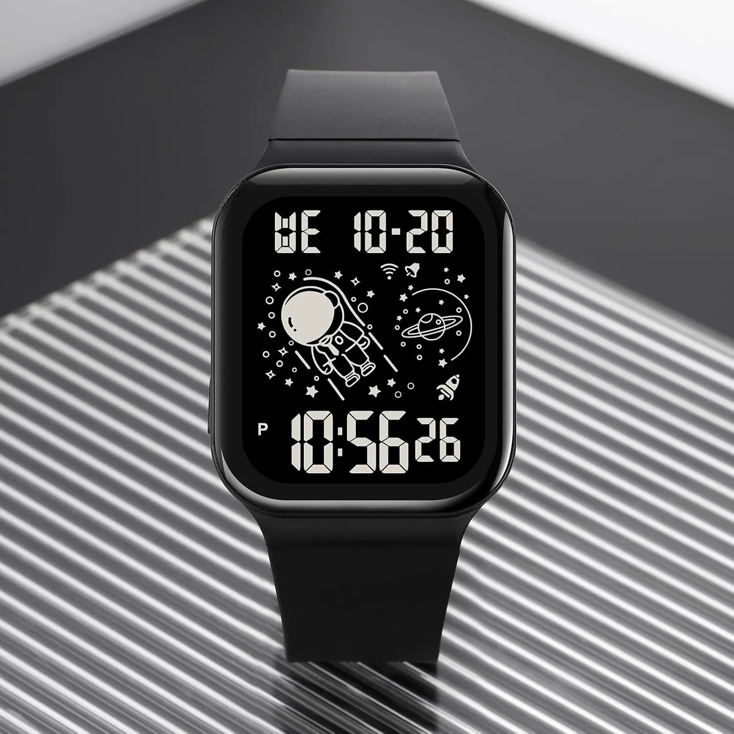 Blue Unisex Digital polish alumnus inhibit exchange connecticut Sports Watch with LED Rectangular Dial 12/24H Stopwatch 5ATM Waterproof findtime Designer Unique Watches for Men and Women, 