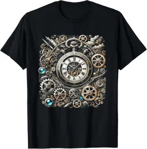 boomer Watch Cogwheel Pocket Clock Gears for Inventors T-Shirt Steampunk 