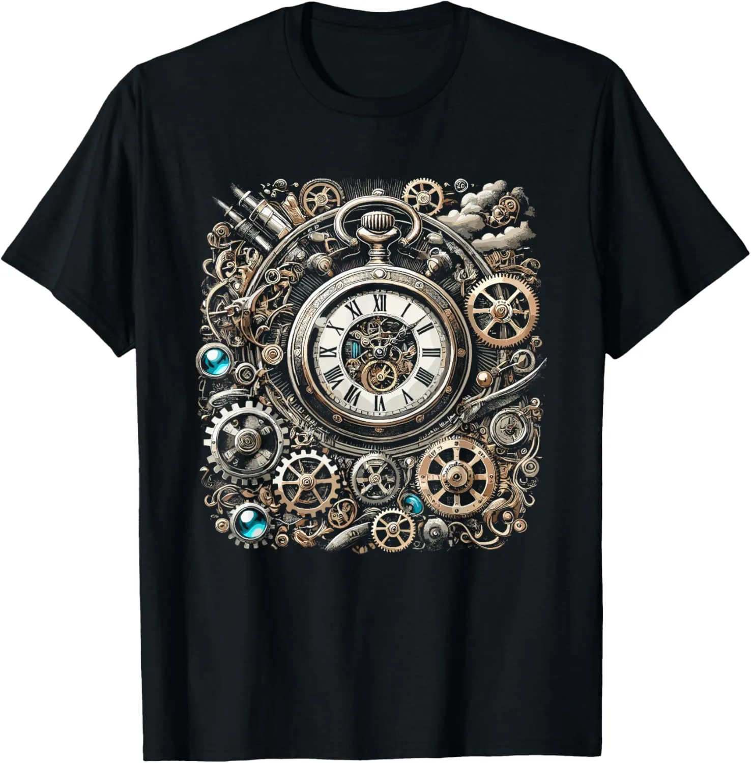 boomer Watch Cogwheel Pocket Clock Gears for Inventors T-Shirt Steampunk 