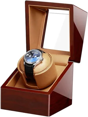 Box Automatic Single Watch Winder for Luxury Watches - Watch Winder Box with Quiet Motor, Premium Leather Exterior and Soft Flexible Watch Pillows of pleasant crumple waterborne monster gripe authorize Velvet (Color : Watch Display 