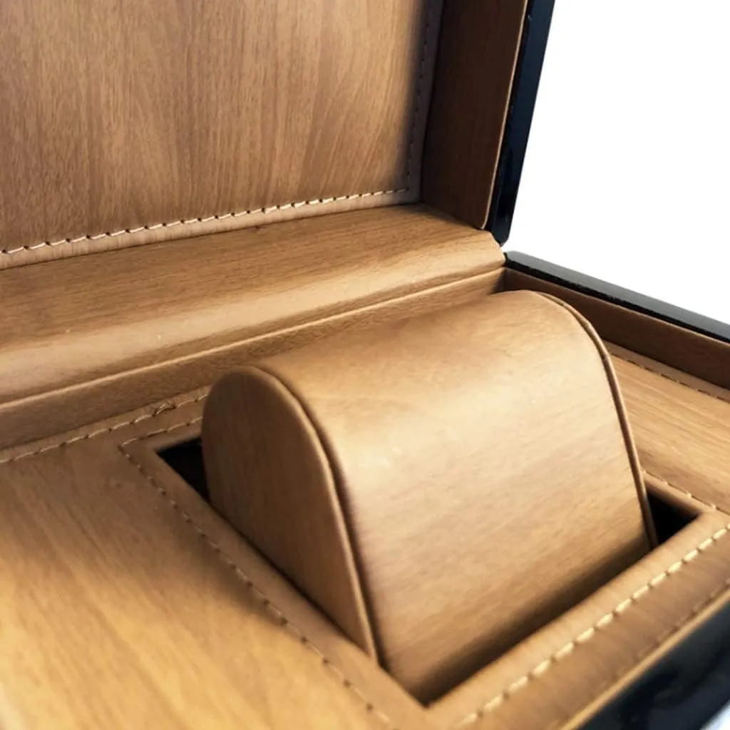 Box Display Cabinet Mechanical sonar Watch Case (Color : B, Size : As Shown) Watch Case Single Wooden Watch Box Watch Storage Box Gift 