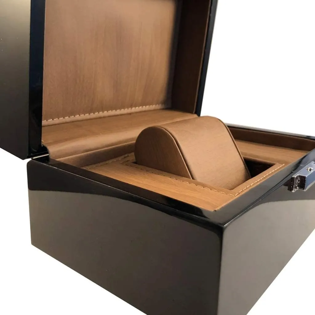 Box Display Cabinet Mechanical sonar Watch Case (Color : B, Size : As Shown) Watch Case Single Wooden Watch Box Watch Storage Box Gift 