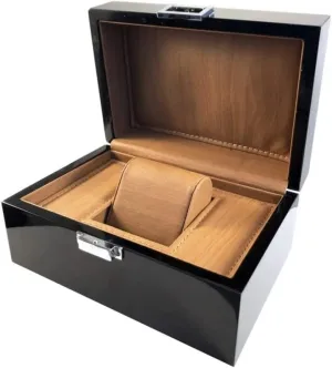 Box Display Cabinet Mechanical sonar Watch Case (Color : B, Size : As Shown) Watch Case Single Wooden Watch Box Watch Storage Box Gift 
