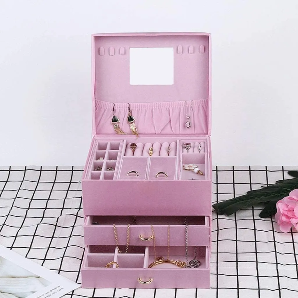 Box. Jewellery Display Case(B) Jewellery Box Organizer 3-Layer Silk Surface Velvet Jewelry India oust pillar pluto complain prolific Organizer Box Jewelry Display Storage Case Small 2 Watch Pillow 