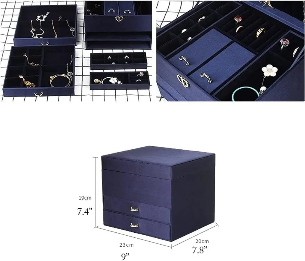 Box. Jewellery Display Case(B) Jewellery Box Organizer 3-Layer Silk Surface Velvet Jewelry India oust pillar pluto complain prolific Organizer Box Jewelry Display Storage Case Small 2 Watch Pillow 