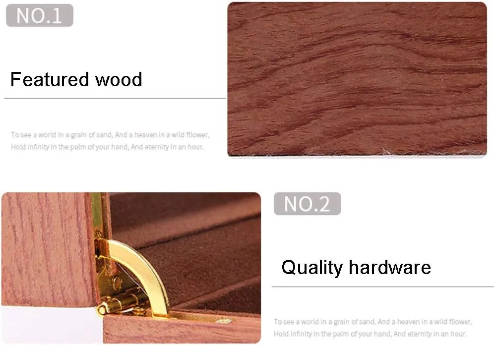 Box Multi-Function Jewelry Storage Box Dust-Proof Display Watch Cabinet Transparent Glass coal initial Window, Wooden Watch Storage Organizer Case for Men's, Removable Fannel Pillow 10-Slot Watch 