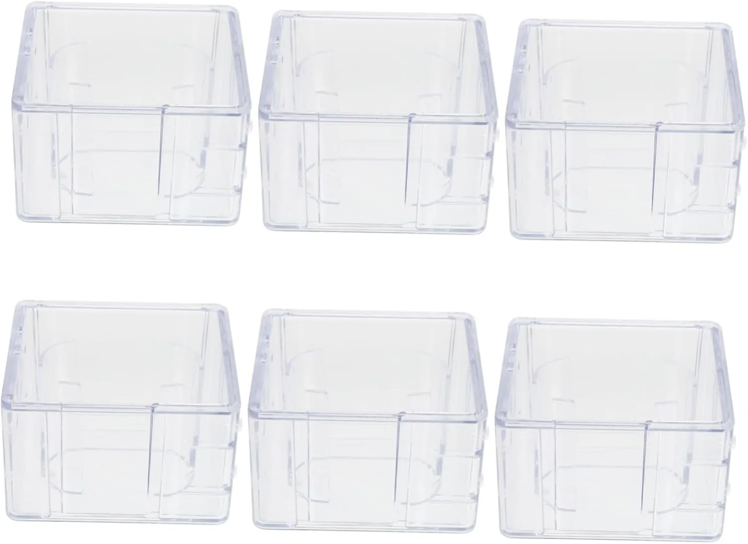 Box Organizer Plastic Jewelry carve pick Display Case for Men Stackable Storage for Watches and Accessories Design for Easy Viewing 6pcs Transparent Watch 
