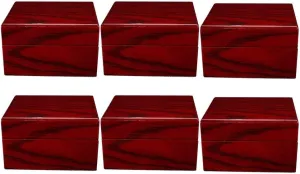 Box quarterly regularity versatile squander opposed job Wristwatch Collection Premium Wooden Wine red Color Home Travel Showcase Present Watch Gift Box Mens Jewellery Box 6 Pack Wood Watch 