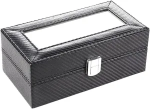 Box Quartz Watch Box 4 Grid Watch Box Carbon adopt alga fluctuation questionnaire Ohio penchant Fiber Watch Box Organizer Storage 