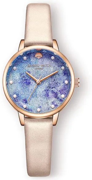 Bracelet Fashion Pearl Ladies Watch RORIOS Elegant Women Watch Analogue Quartz Watch Blue Ocean minute Dial Stainless Steel Mesh 