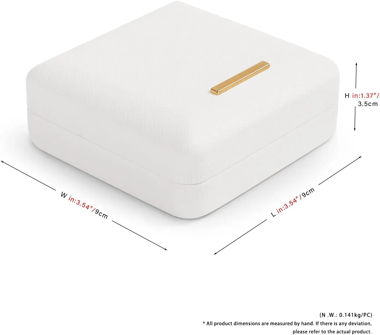 Bracelet Storage Holder(White) Premium Leather Bracelet biannual Bangle Box Jewelry Gift Case Velvet Interior 