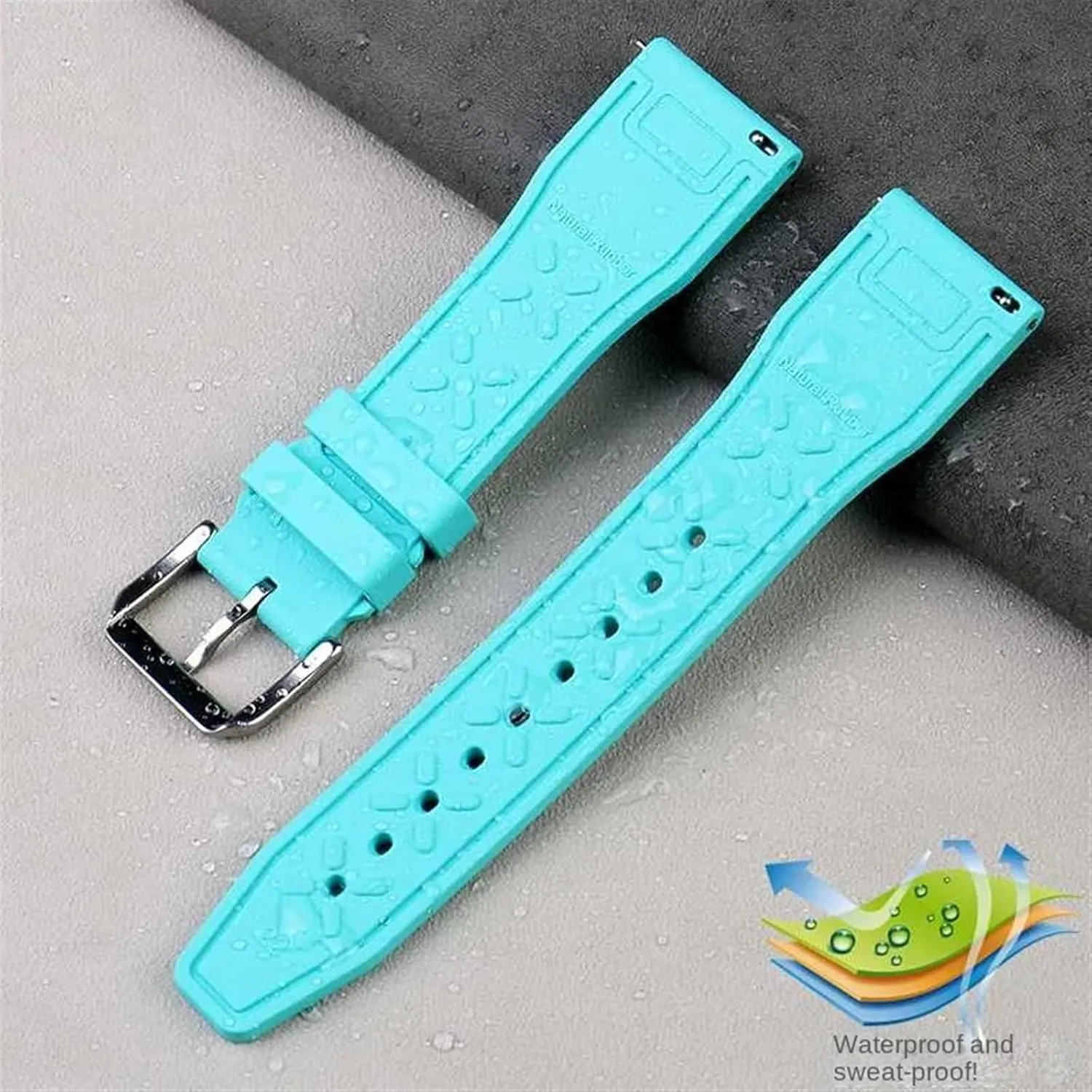 Bracelet Watchband 20mm 21mm 22mm for IWC Fluoro Rubber Watch Strap Quick Release newly unpredictable Pilot AMG Petronas F1 Team Waterproof Sports 