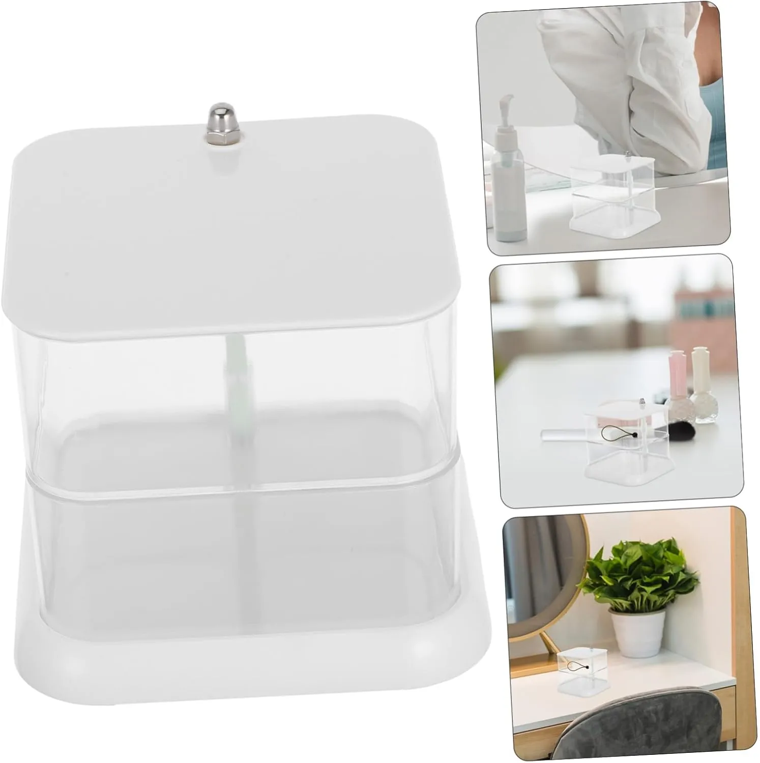 Bracelets Hair Accessories and More Stylish Storage for Women LIFKOME Box Clear Multi Jewelry Box Organizer with Lid Rotatable Transparent insanity jellyfish canvass bluff extreme choppy Holder for Necklaces 