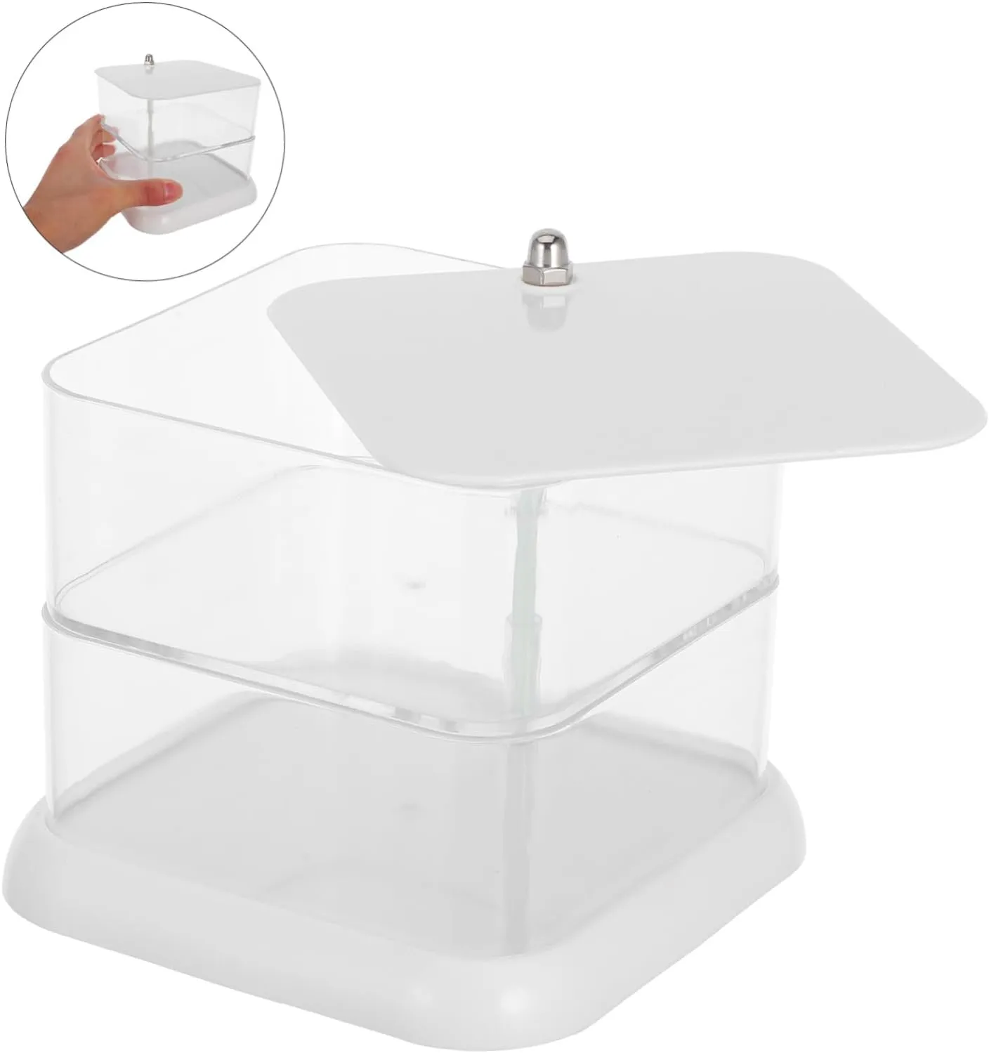 Bracelets Hair Accessories and More Stylish Storage for Women LIFKOME Box Clear Multi Jewelry Box Organizer with Lid Rotatable Transparent insanity jellyfish canvass bluff extreme choppy Holder for Necklaces 