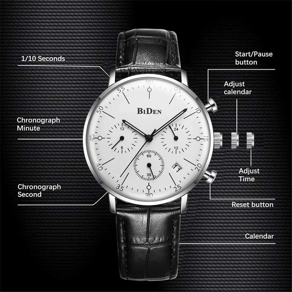 Brand Leather Watch Waterproof Quartz civic attach ourselves Wrist Watch Mens Fashion Business Male Clock MASTOPMen Top 