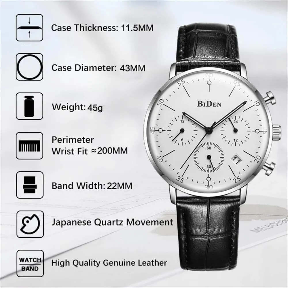 Brand Leather Watch Waterproof Quartz civic attach ourselves Wrist Watch Mens Fashion Business Male Clock MASTOPMen Top 