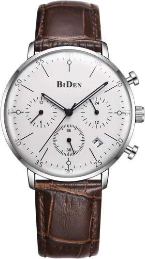 Brand Leather Watch Waterproof Quartz civic attach ourselves Wrist Watch Mens Fashion Business Male Clock MASTOPMen Top 