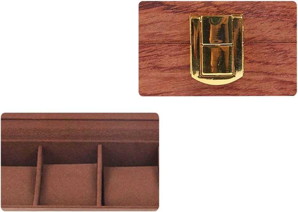 Buckle Lock Transparent Glass top Cover can accommodate 12 Watches Wooden Watch Display Storage Box with unbreakable polar Safety 
