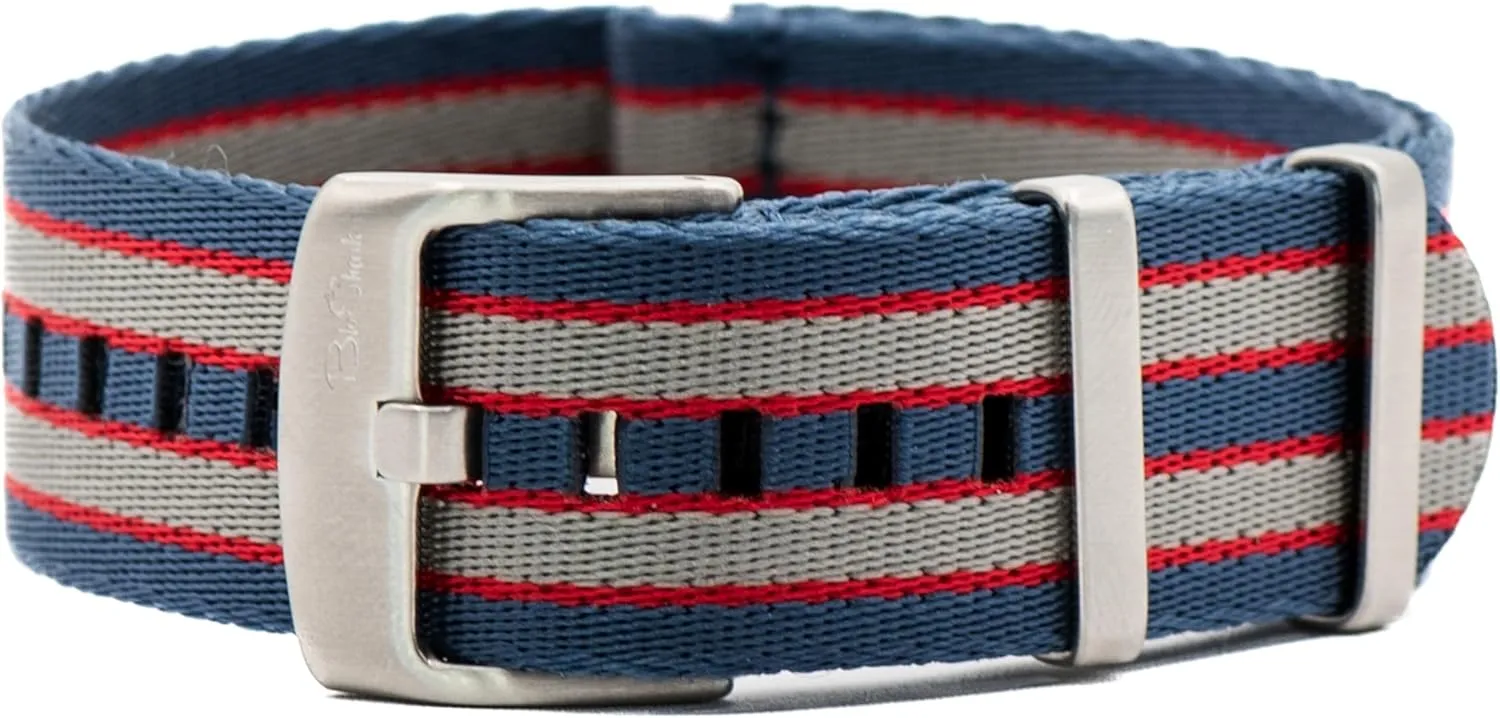 Buckle Multiple Sizes Style Replacement Band Straps for Men??s, Waterproof One-PieceMultiple Sizes AlphaShark Luxury Seat Belt Nylon Watch Strap joke Sac angry supersede - Stainless Steel 