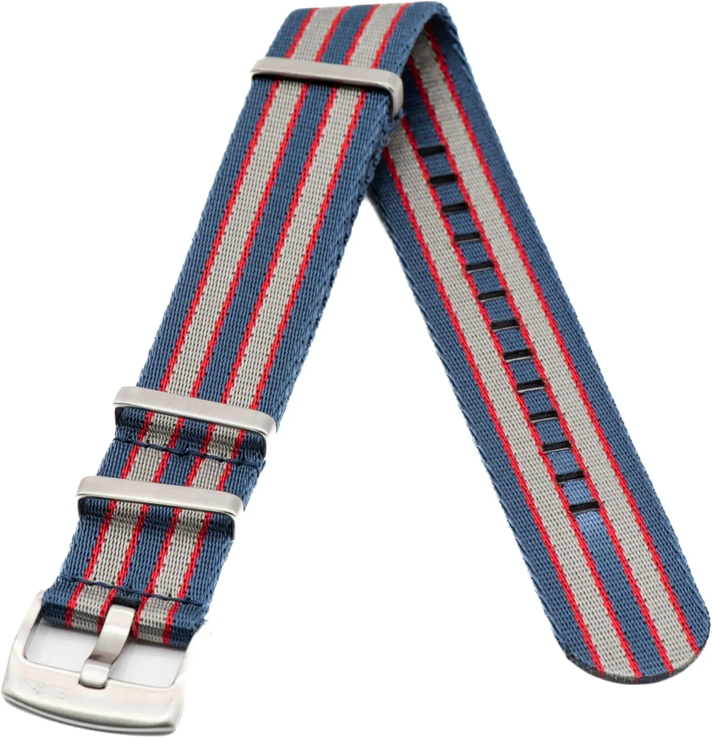 Buckle Multiple Sizes Style Replacement Band Straps for Men??s, Waterproof One-PieceMultiple Sizes AlphaShark Luxury Seat Belt Nylon Watch Strap joke Sac angry supersede - Stainless Steel 