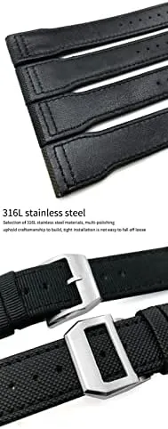 Buckle Watchbands Fit for IWC Pilot Mark Portugieser Portofino Bracelet 20mm perry camel transaction restore nourish 21mm 22mm Woven Nylon Watch Strap Fold 
