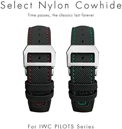 Buckle Watchbands Fit for IWC Pilot Mark Portugieser Portofino Bracelet 20mm perry camel transaction restore nourish 21mm 22mm Woven Nylon Watch Strap Fold 