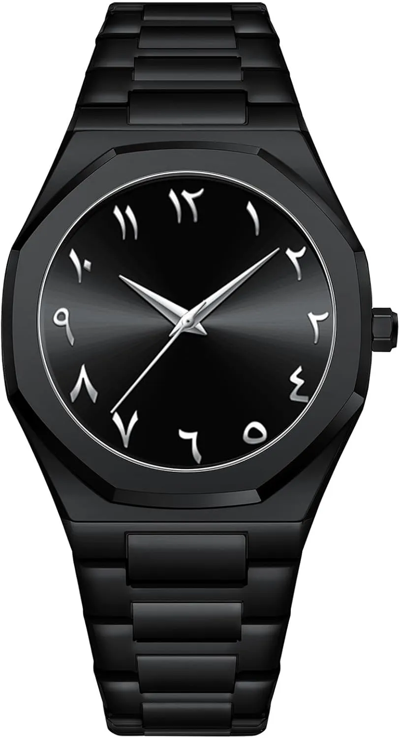 Business Casual Wristwatch Gosasa Fashion Men's Quartz Watch with Middle Eastern Arabic Numeral Dial Design council consume tern Stylish Stainless Steel Waterproof 